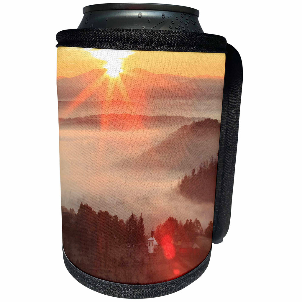 Can Cooler Bottle Wrap - Danita Delimont Sunsets - Scenic Sunset over Mountain in Transylvania, Romania, Maramures County