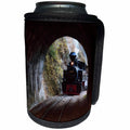 3dRose Danita Delimont - Trains - Romania, Vaser Valley Railway, Steam train entering a tunnel. - Can Cooler Bottle Wrap (cc_277882)