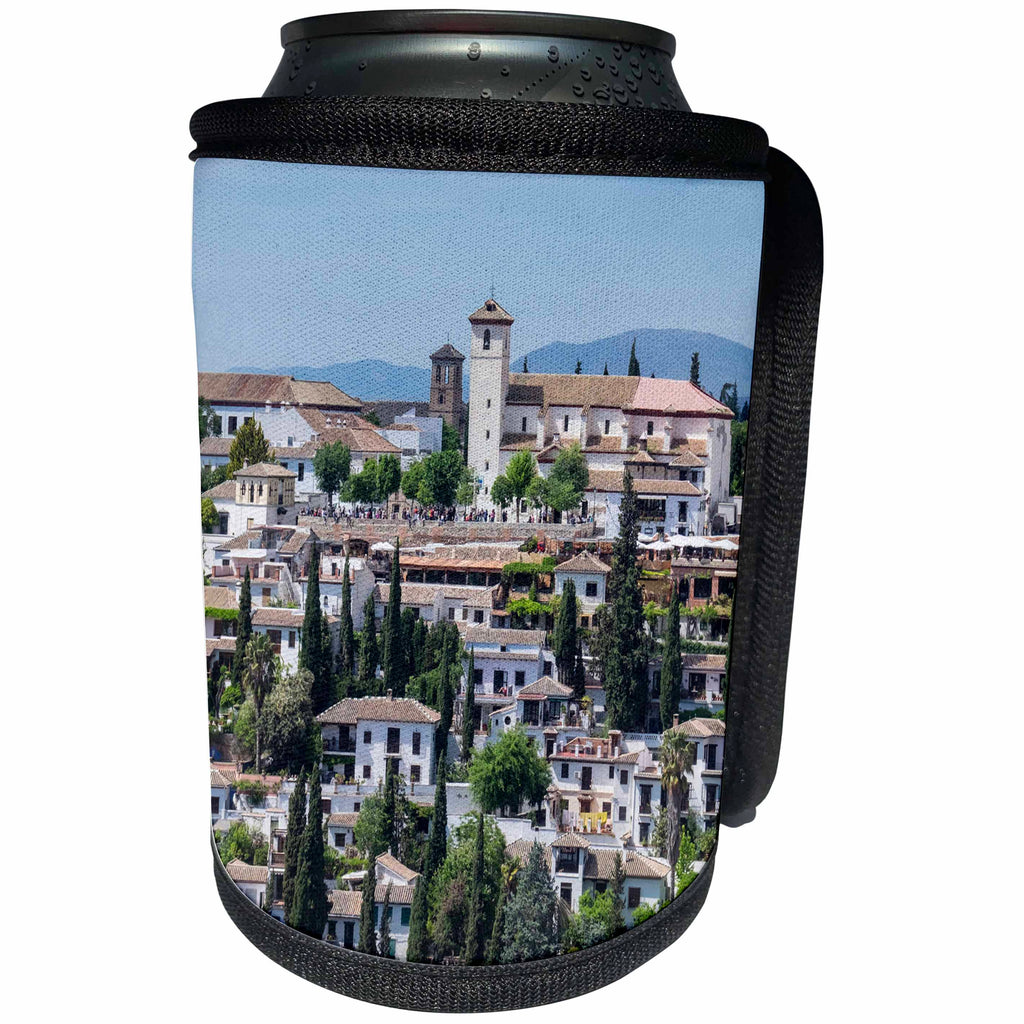 3dRose Danita Delimont - Spain - Spain, Andalusia. Granada. View across a spanish town. - Can Cooler Bottle Wrap (cc_277890)