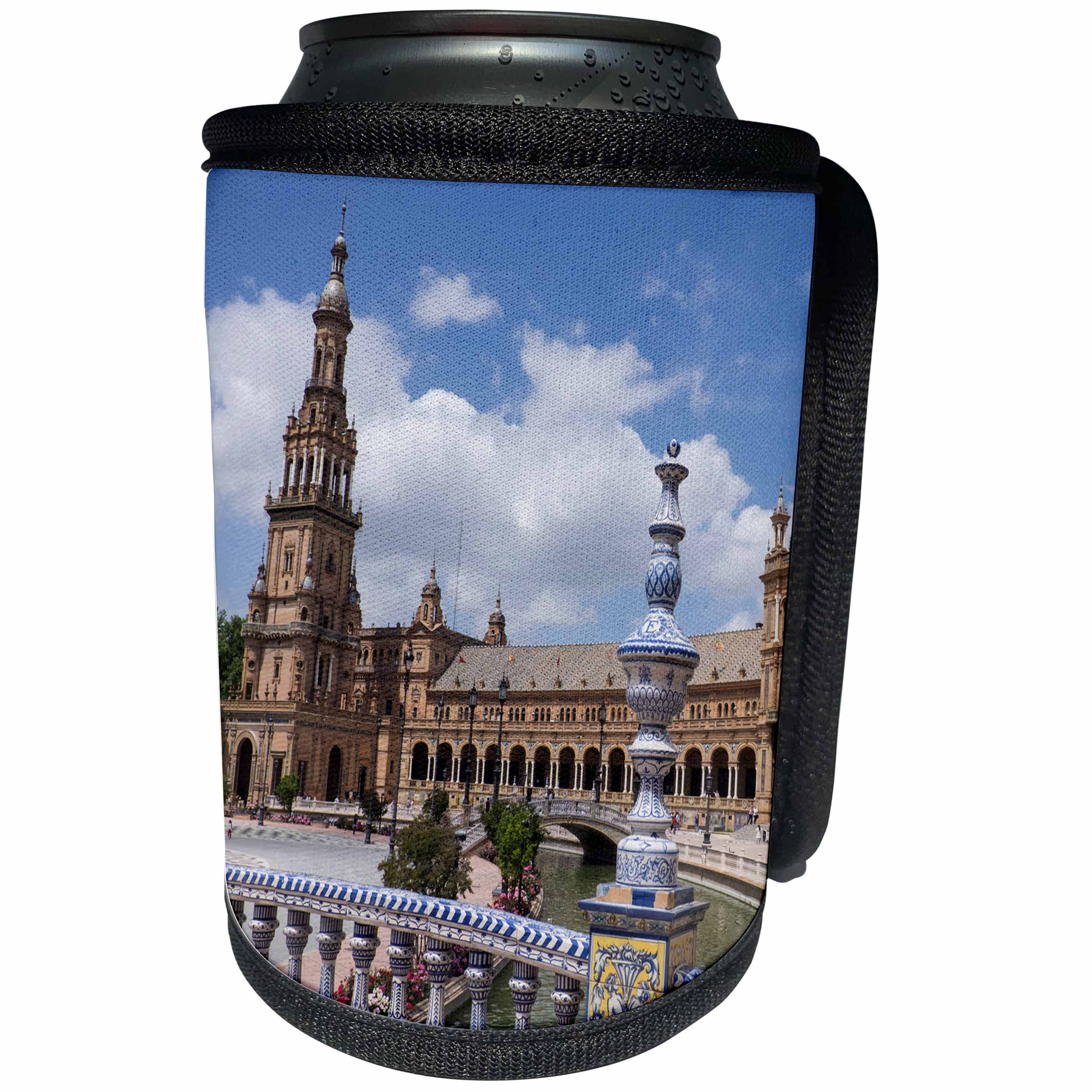 3dRose Danita Delimont - Spain - Spain, Andalusia, Seville. Plaza de Espana scenic. - Can Cooler Bottle Wrap (cc_277897)