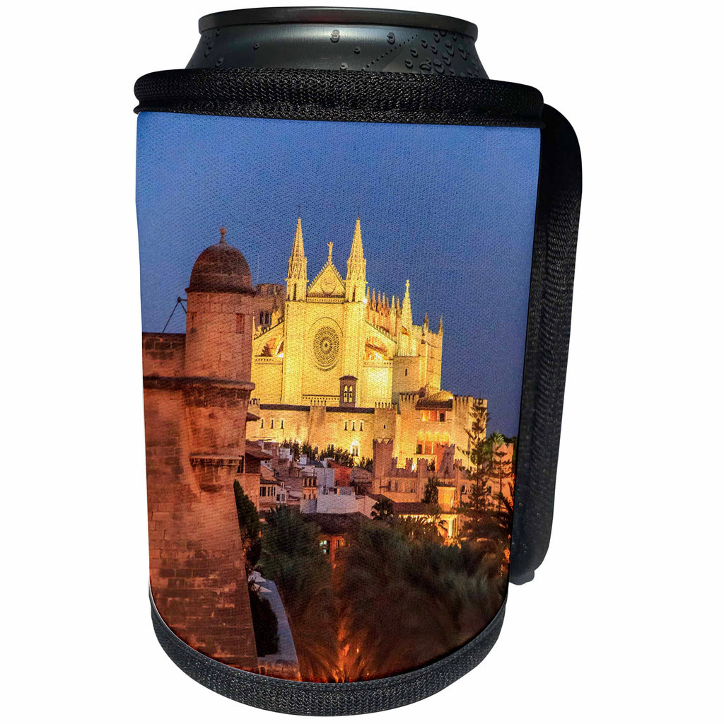 3dRose Danita Delimont - Churches - Spain, Mallorca, Palma de Mallorca. La Seu Gothic Cathedral. - Can Cooler Bottle Wrap (cc_277911)