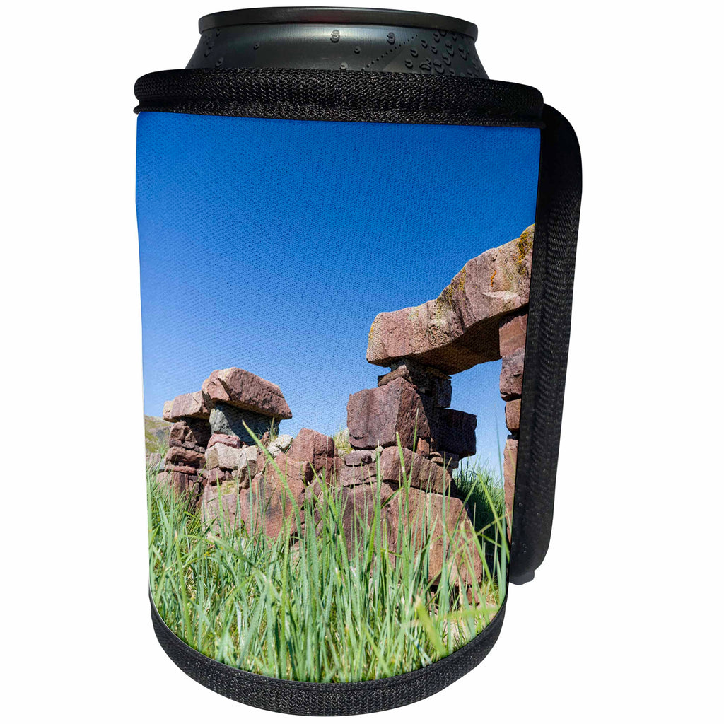 3dRose Danita Delimont - Ruins - Ruins of the episcopal church. Village Igaliku, Gardar, Greenland. - Can Cooler Bottle Wrap (cc_277947)