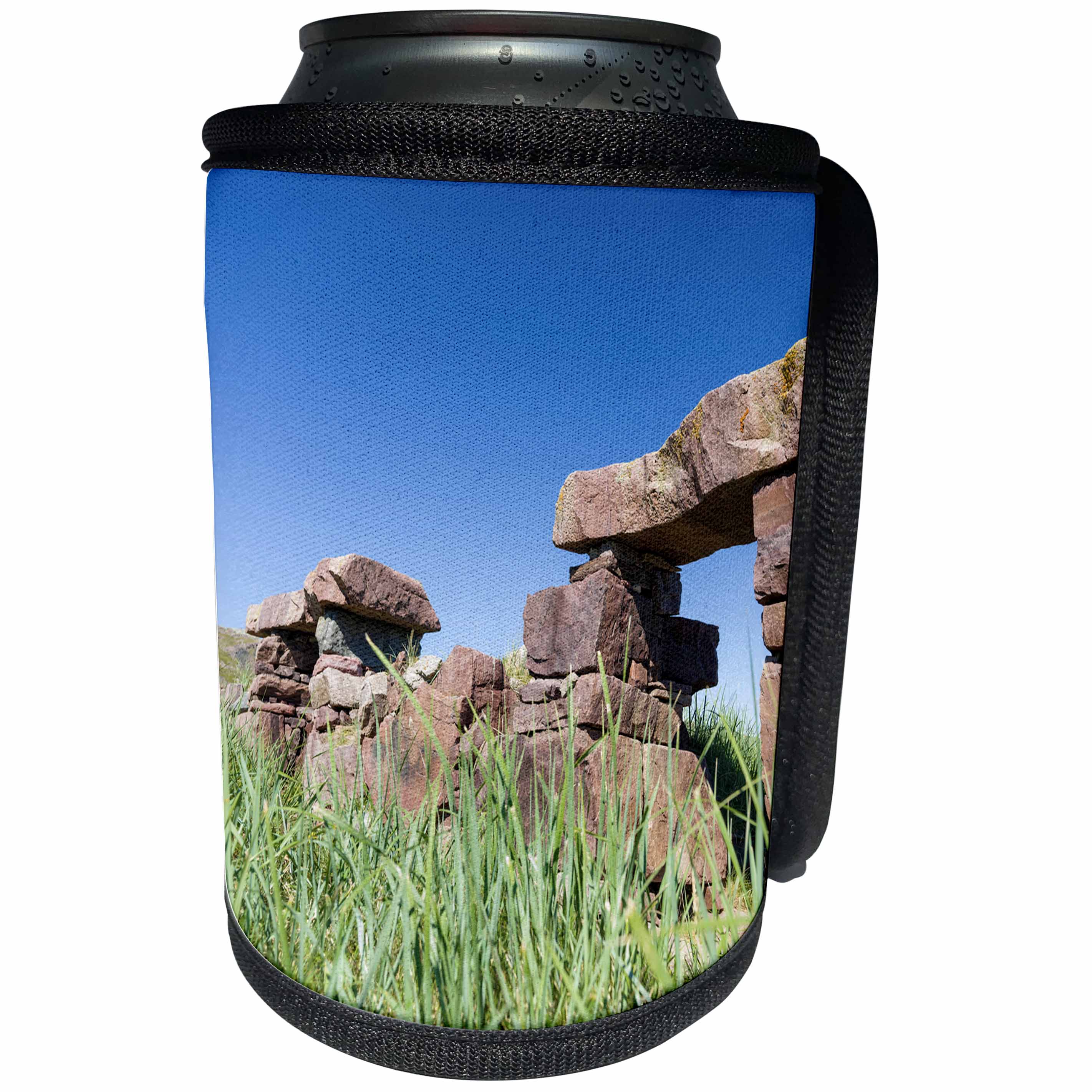 3dRose Danita Delimont - Ruins - Ruins of the episcopal church. Village Igaliku, Gardar, Greenland. - Can Cooler Bottle Wrap (cc_277947)