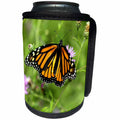 3dRose Bob Molchan Photography Nature - Butterfly Monarch Flowers Orange Purple Green - Can Cooler Bottle Wrap (cc_27796)