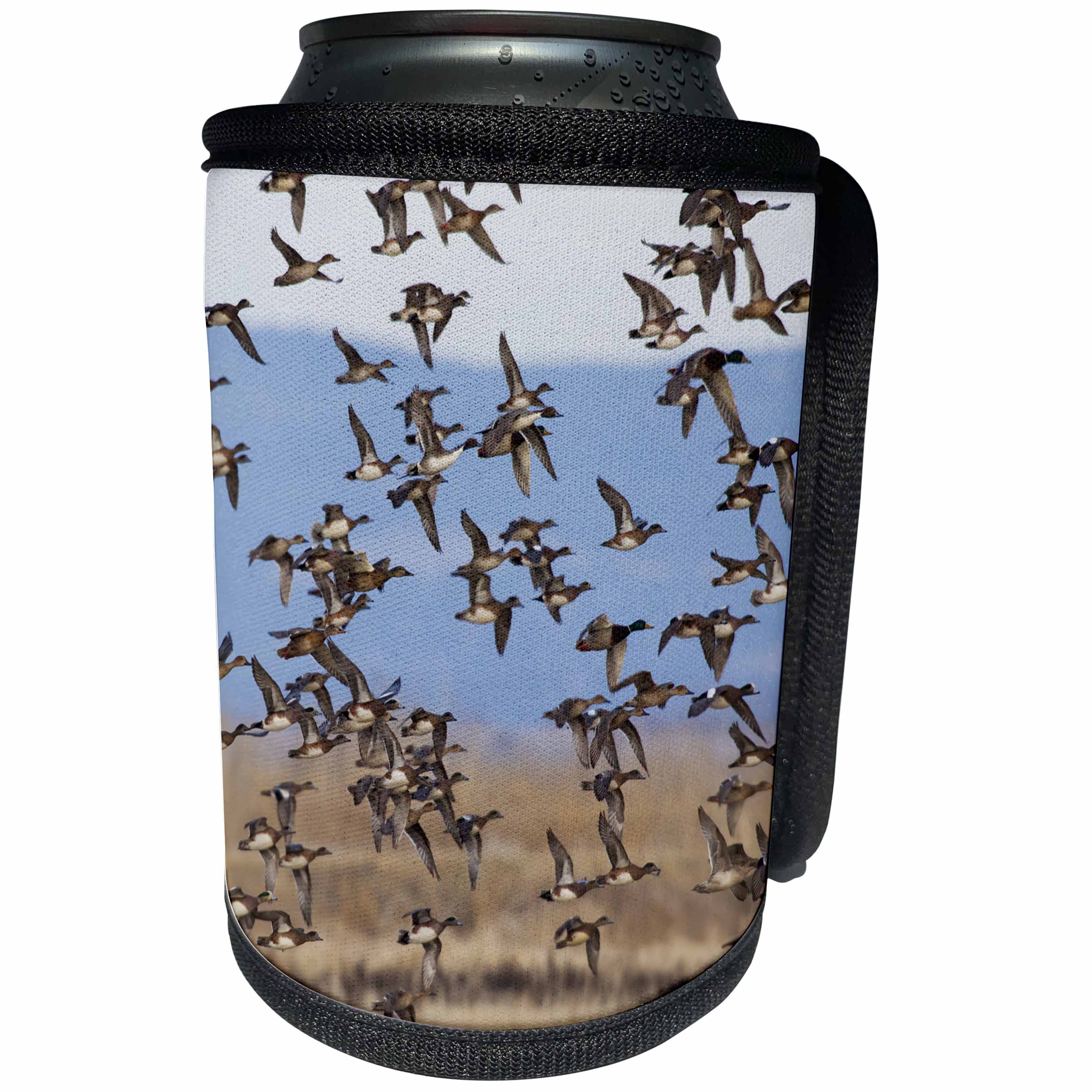 3dRose Danita Delimont - Ducks - Large Flock of Ducks - Can Cooler Bottle Wrap (cc_278074)