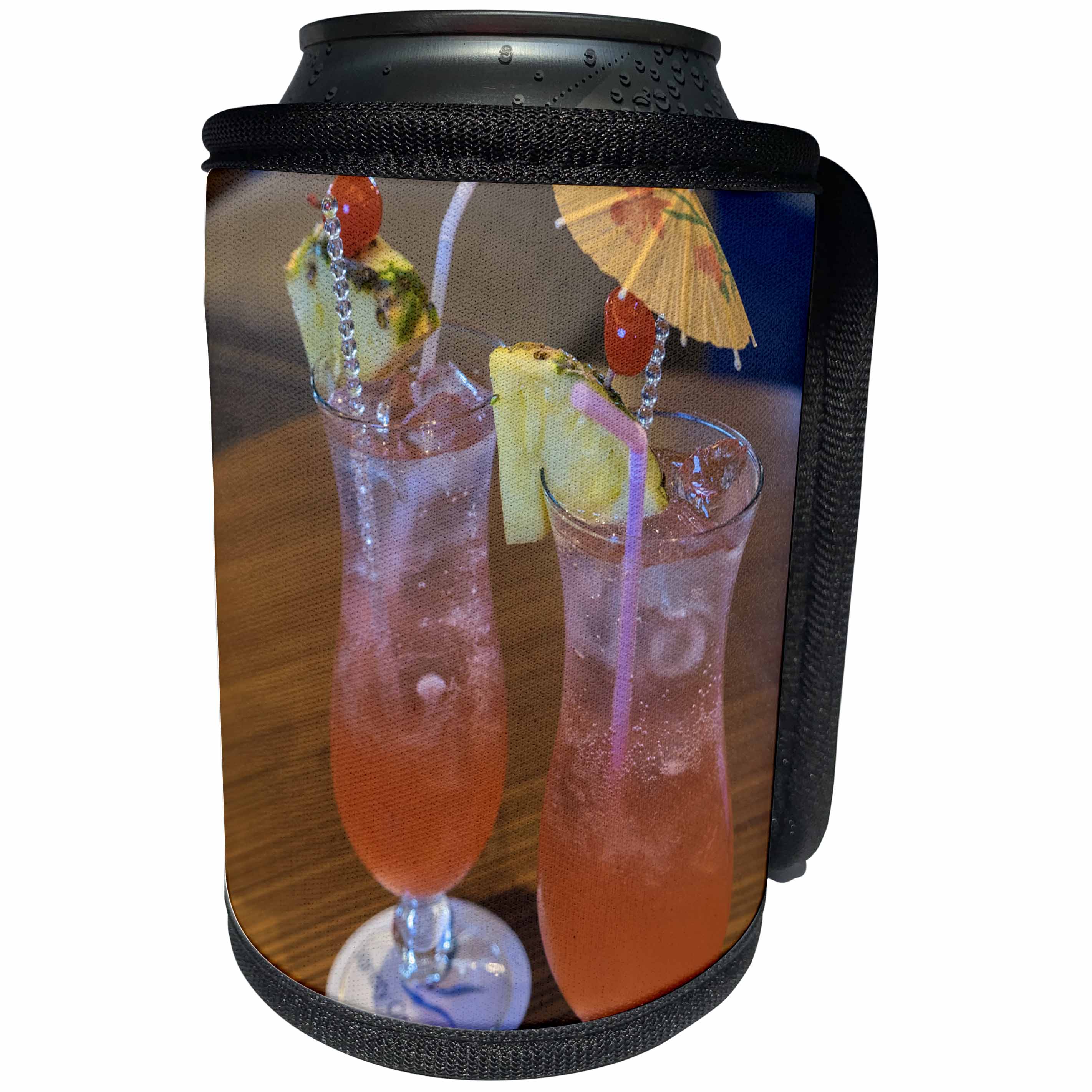 3dRose Danita Delimont - Food - Singapore Sling, alcoholic beverage - Can Cooler Bottle Wrap (cc_278086)