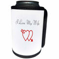 3dRose Patricia Sanders Creations - I Love My Wife Heart - Can Cooler Bottle Wrap (cc_27811)