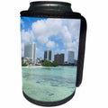 3dRose Danita Delimont - Cities - Guam Territory. Hotels line beach with clear tropical waters. - Can Cooler Bottle Wrap (cc_278126)