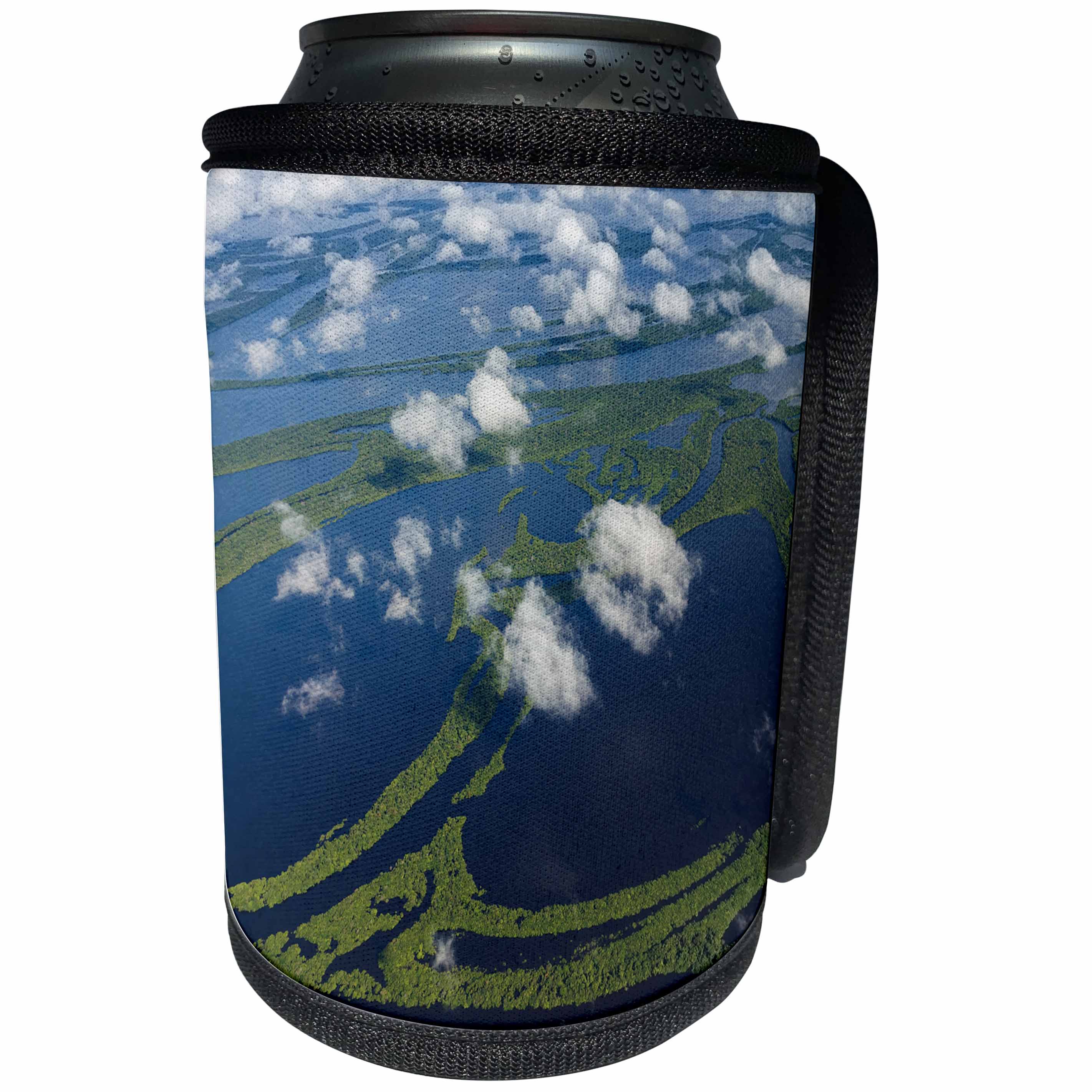 3dRose Danita Delimont - Brazil - Aerial of Amazon River Basin with meandering waterways, Manaus, Brazil - Can Cooler Bottle Wrap (cc_278148)