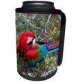 3dRose Danita Delimont - Parrots - Brazil, Sinkhole of the Macaws. Red and green macaw in a tree. - Can Cooler Bottle Wrap (cc_278180)