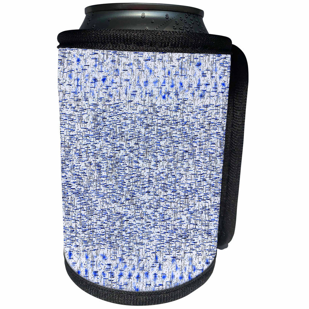 3dRose Patricia Sanders Creations - Blue Abstract Color - Can Cooler Bottle Wrap (cc_27823)