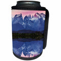 3dRose Danita Delimont - Mountains - Paine Massif sunset reflection, Torres del Paine NP, Patagonia, Chile - Can Cooler Bottle Wrap (cc_278266)