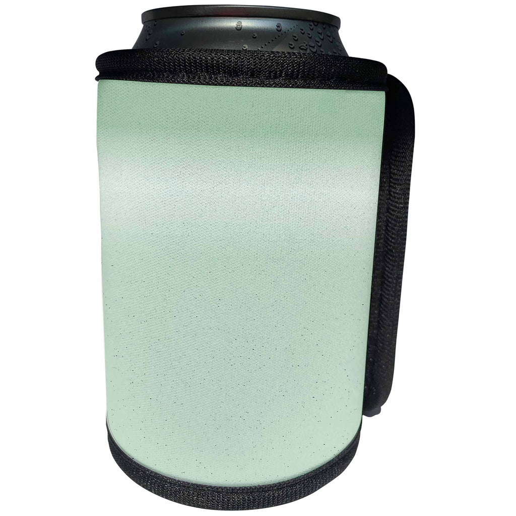 3dRose Patricia Sanders Creations - Green and White Mint Color - Can Cooler Bottle Wrap (cc_27832)