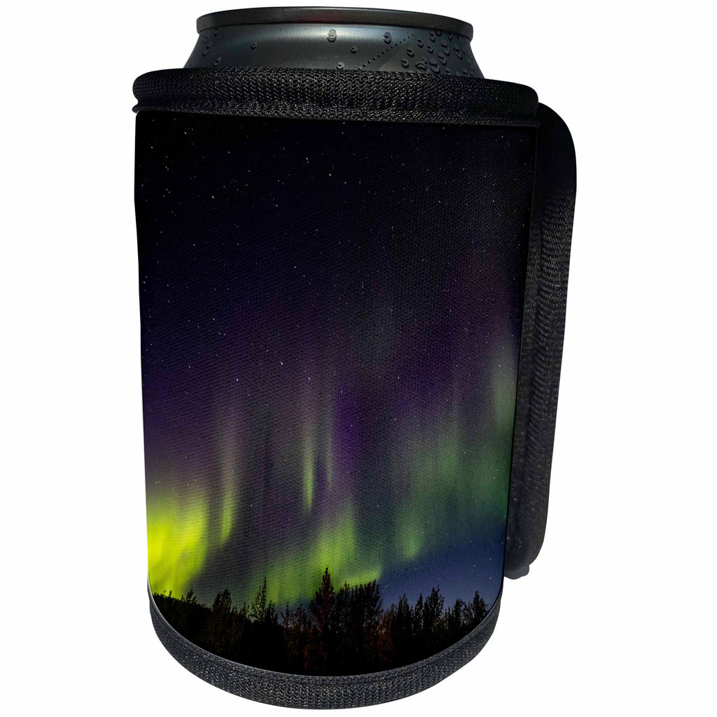 3dRose Danita Delimont - Northern lights - USA, Alaska, Aurora borealis and stars. - Can Cooler Bottle Wrap (cc_278355)