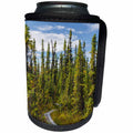 3dRose Danita Delimont - Paths - Alaska, Tetlin National Wildlife Refuge. Scenic of Hidden Lake Trail. - Can Cooler Bottle Wrap (cc_278356)