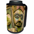 3dRose Danita Delimont - Native American - Alaska, Prince of Wales Island, Kasaan. Close up of totem carving. - Can Cooler Bottle Wrap (cc_278359)