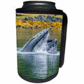 3dRose Danita Delimont - Whales - USA, Alaska, Tongass National Forest. Humpback whale lunge feeds. - Can Cooler Bottle Wrap (cc_278363)