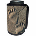 3dRose Danita Delimont - Bears - Footprints of adult coastal grizzly bear, Lake Clark NP, Alaska. - Can Cooler Bottle Wrap (cc_278404)