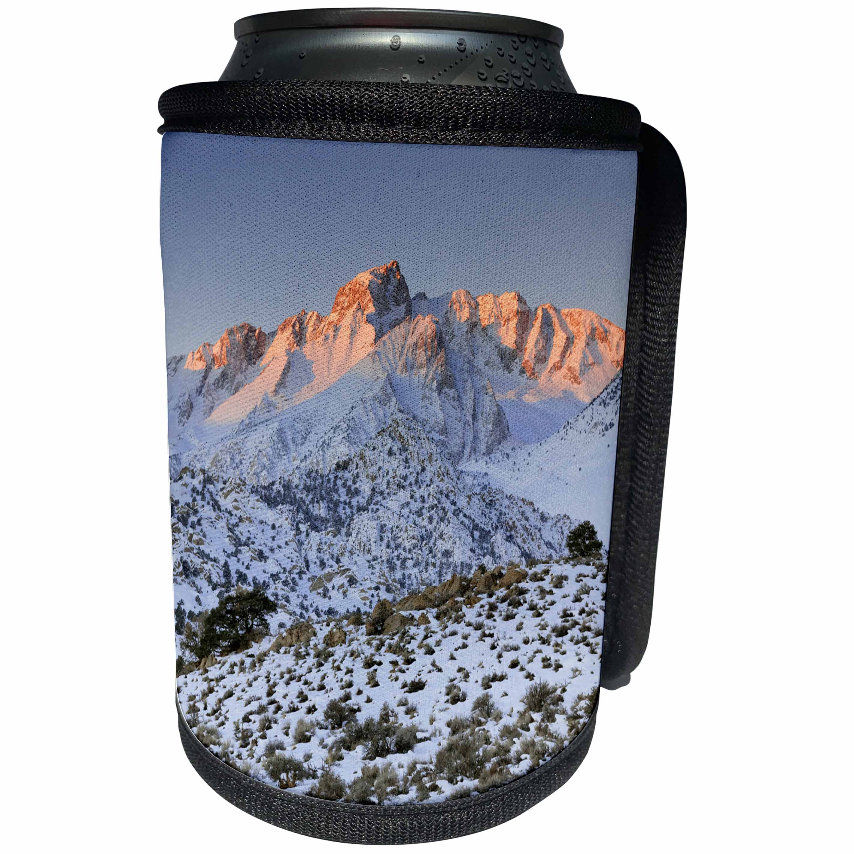 3dRose Danita Delimont - Mountains - USA, California, Sierra Nevada Mountains. Alpenglow on Mt. Humphreys. - Can Cooler Bottle Wrap (cc_278540)