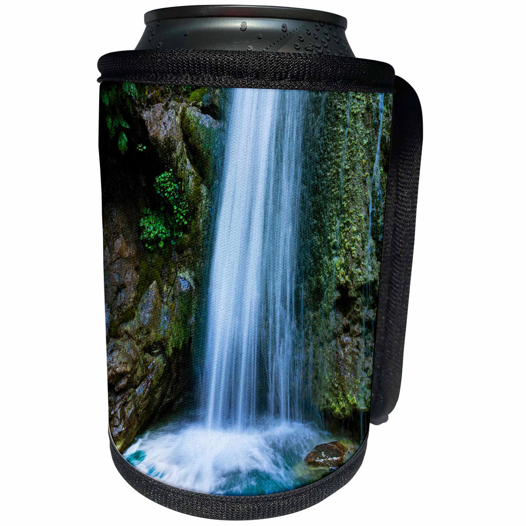 3dRose Danita Delimont - Waterfalls - USA, California, Big Sur. Limekiln Waterfall close up. - Can Cooler Bottle Wrap (cc_278562)