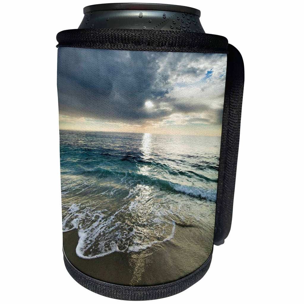 3dRose Danita Delimont - Beaches - USA, California, La Jolla. Sunset with dramatic clouds at the beach. - Can Cooler Bottle Wrap (cc_278572)