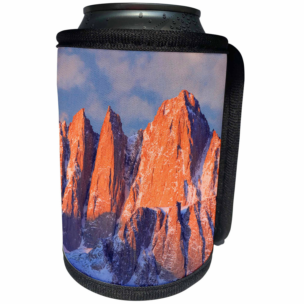3dRose Danita Delimont - Mountains - USA, California, Mt. Whitney. Mountain landscape in winter. - Can Cooler Bottle Wrap (cc_278589)