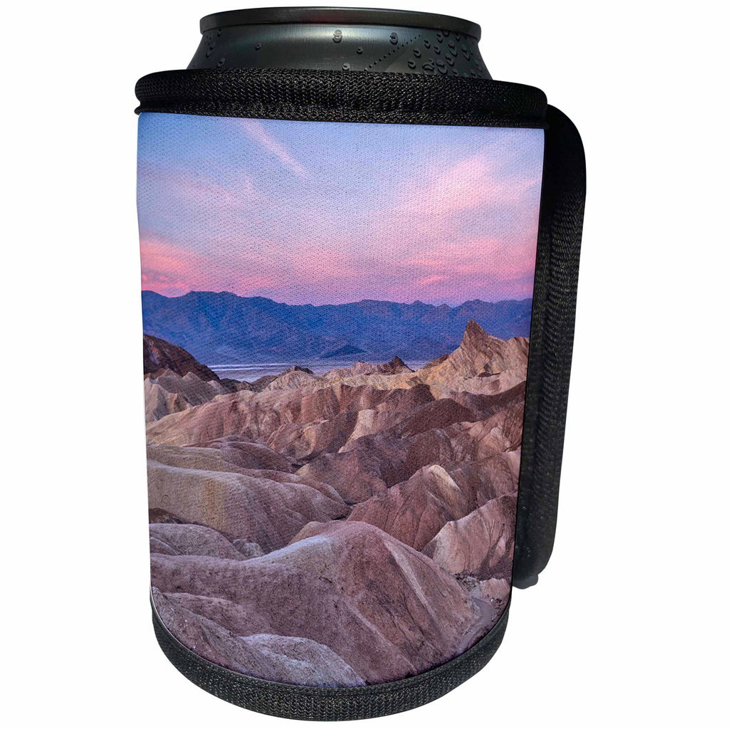 3dRose Danita Delimont - Deserts - USA, California, Death Valley. Sunrise over Zabriskie Point. - Can Cooler Bottle Wrap (cc_278595)