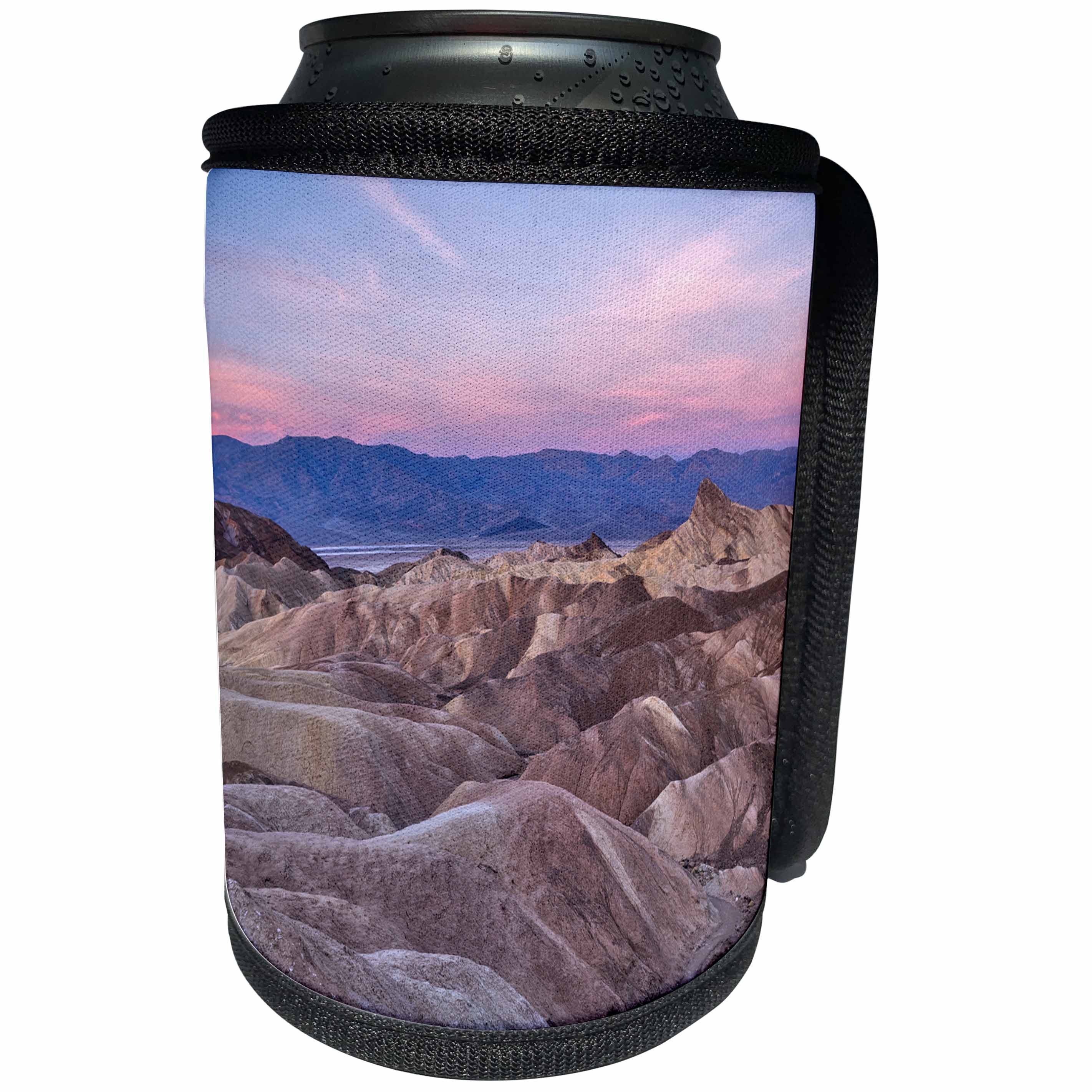 3dRose Danita Delimont - Deserts - USA, California, Death Valley. Sunrise over Zabriskie Point. - Can Cooler Bottle Wrap (cc_278595)