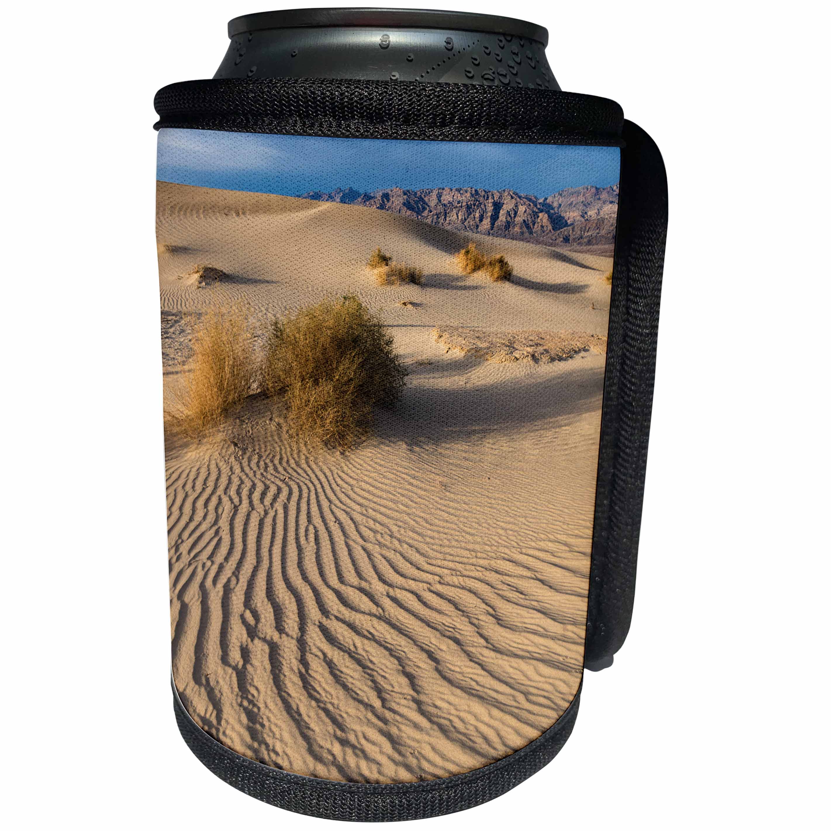 3dRose Danita Delimont - Deserts - Sweeping vista of dunes, Death Valley National Park. - Can Cooler Bottle Wrap (cc_278596)