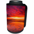 3dRose Danita Delimont - Sunsets - Red sunset seen from Ventura State Beach, Ventura, California - Can Cooler Bottle Wrap (cc_278634)