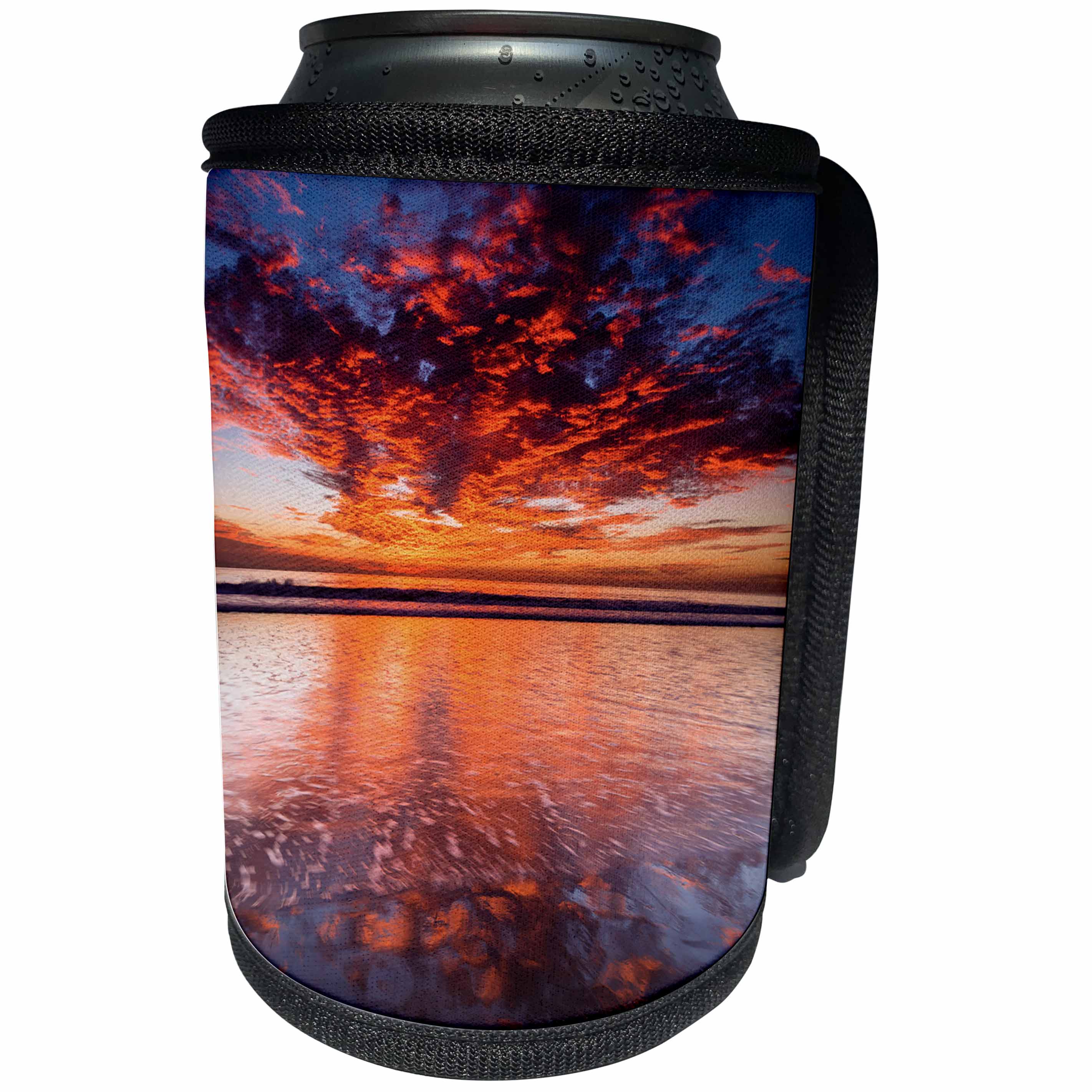 3dRose Danita Delimont - Sunsets - Dramatic sunset over Channel Islands, Ventura, California - Can Cooler Bottle Wrap (cc_278635)