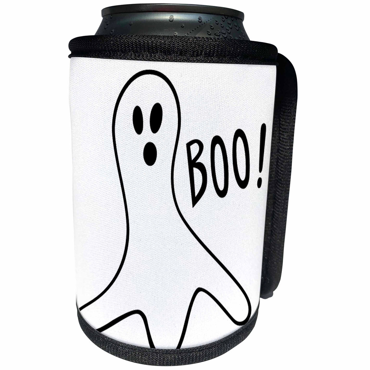 3dRose Patricia Sanders Creations - Halloween Boo Ghost - Can Cooler Bottle Wrap (cc_27865)