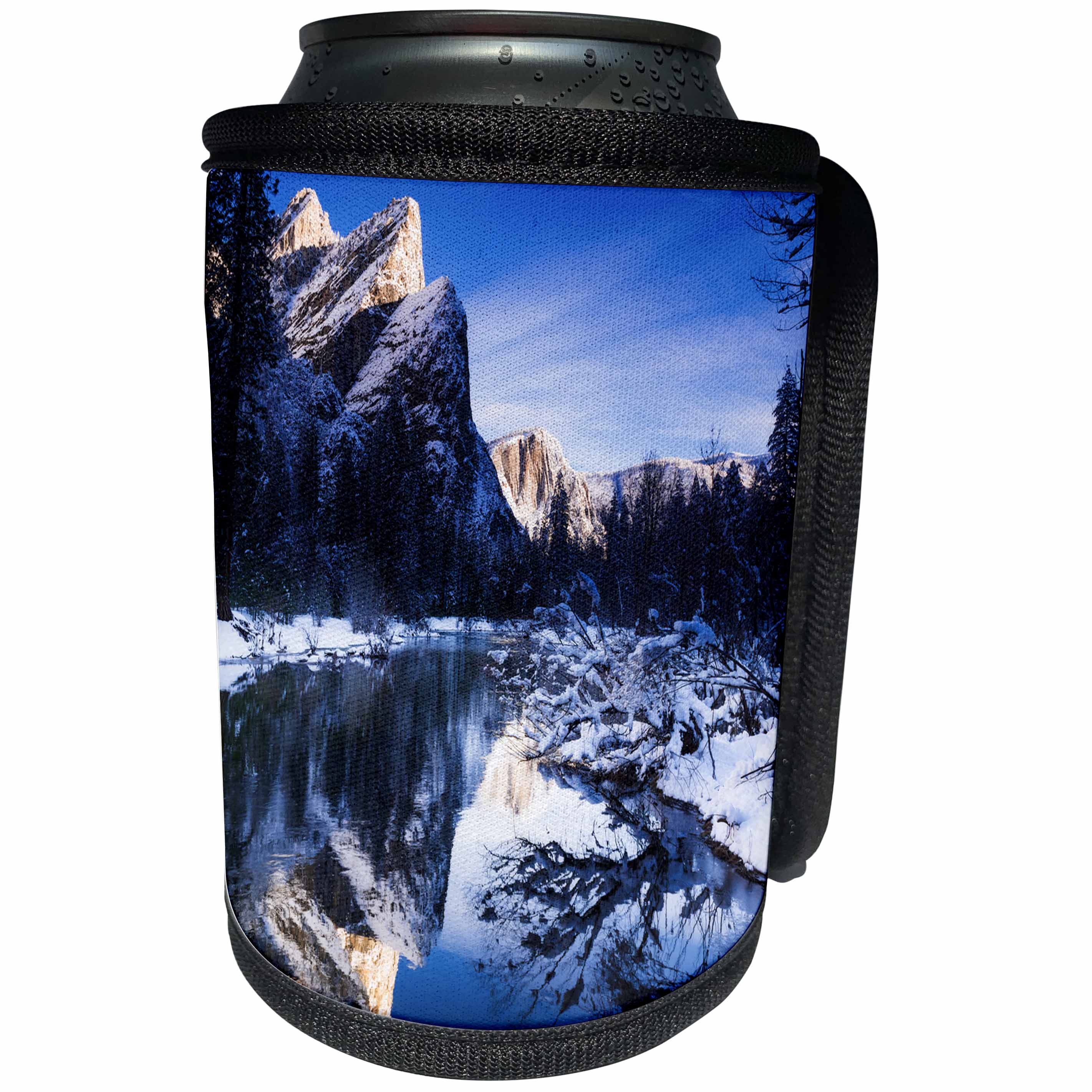 3dRose Danita Delimont - Winter - The Three Brothers in winter, Yosemite NP, California - Can Cooler Bottle Wrap (cc_278657)