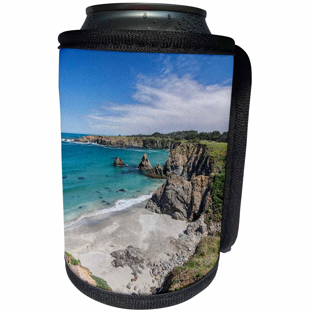 3dRose Danita Delimont - Coastlines - California, Mendocino, Jug Handle State Reserve, Jug Handle Cove - Can Cooler Bottle Wrap (cc_278659)