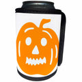 3dRose Patricia Sanders Creations - Orange Cutout Halloween Pumpkin - Can Cooler Bottle Wrap (cc_27866)