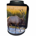 3dRose Danita Delimont - Elk - USA, Colorado, Rocky Mountain NP. Close up of male elk in stream. - Can Cooler Bottle Wrap (cc_278744)