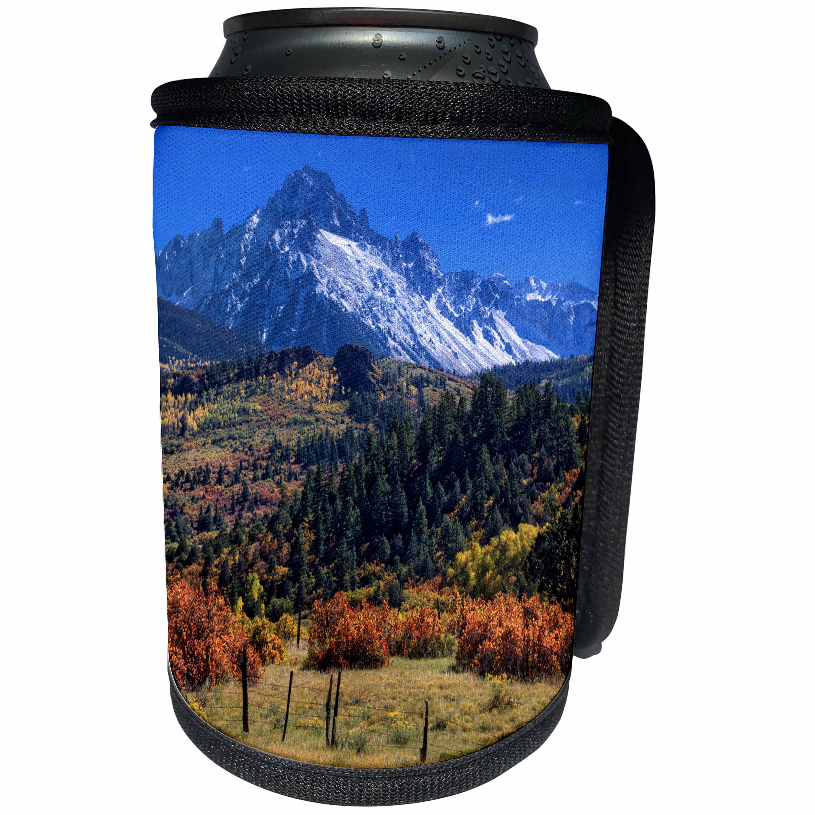 3dRose Danita Delimont - Mountains - USA, Colorado, San Juan Mountains. Landscape with Mt. Sneffels. - Can Cooler Bottle Wrap (cc_278752)