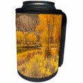 3dRose Danita Delimont - Forests - USA, Colorado, Eagle River. Cottonwoods in fall color and river. - Can Cooler Bottle Wrap (cc_278791)