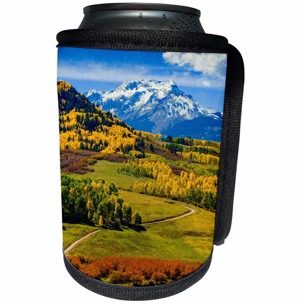 3dRose Danita Delimont - Colorado - USA, Colorado, fall colors, vista - Can Cooler Bottle Wrap (cc_278829)