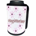 3dRose Patricia Sanders Astrology - Sagittarius Flower - Can Cooler Bottle Wrap (cc_27883)
