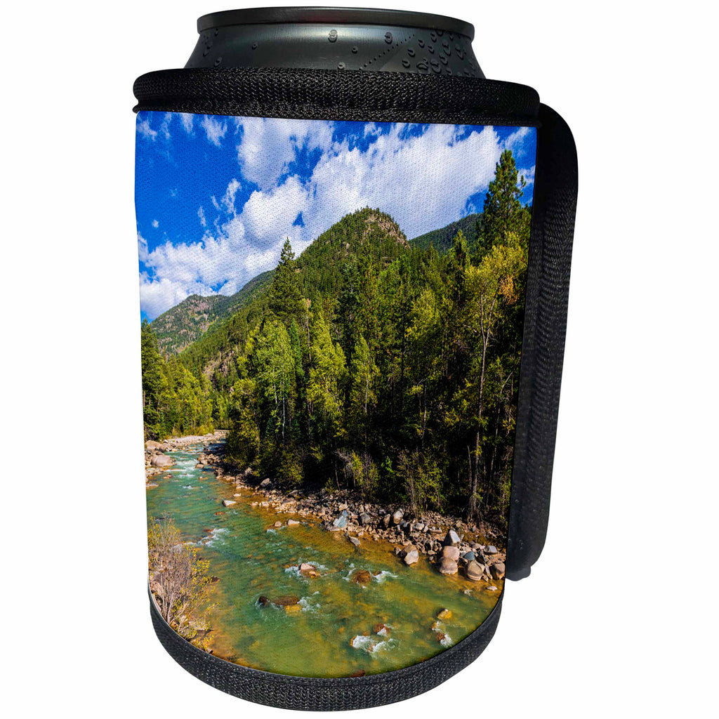 3dRose Danita Delimont - Rivers - The Animas River, San Juan National Forest, Colorado, USA - Can Cooler Bottle Wrap (cc_278833)