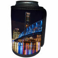 3dRose Danita Delimont - Bridges - Florida, Jacksonville. Blue Bridge crosses the river into downtown. - Can Cooler Bottle Wrap (cc_278868)
