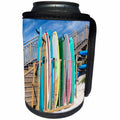 3dRose Danita Delimont - Beaches - Surfboards on Alys Beach, Seacrest, Florida, USA - Can Cooler Bottle Wrap (cc_278874)