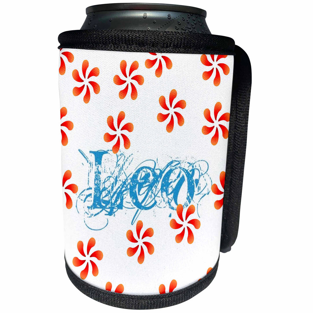 3dRose Patricia Sanders Astrology - Leo Flowers - Can Cooler Bottle Wrap (cc_27889)