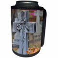 3dRose Danita Delimont - Religion - Grave stones and springtime bloom of azaleas, Savannah, Georgia - Can Cooler Bottle Wrap (cc_278893)