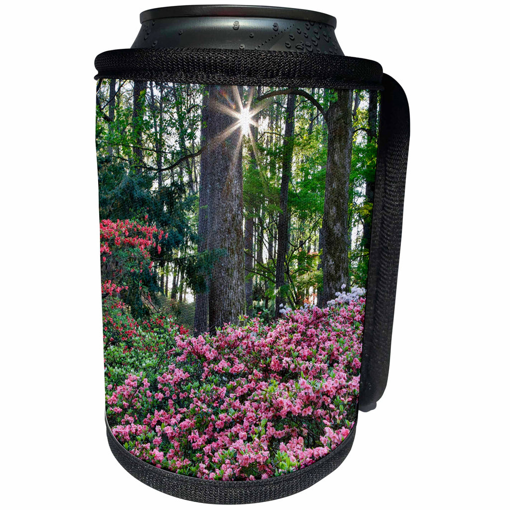 3dRose Danita Delimont - Gardens - USA, Georgia, Sunburst and Azaleas - Can Cooler Bottle Wrap (cc_278901)