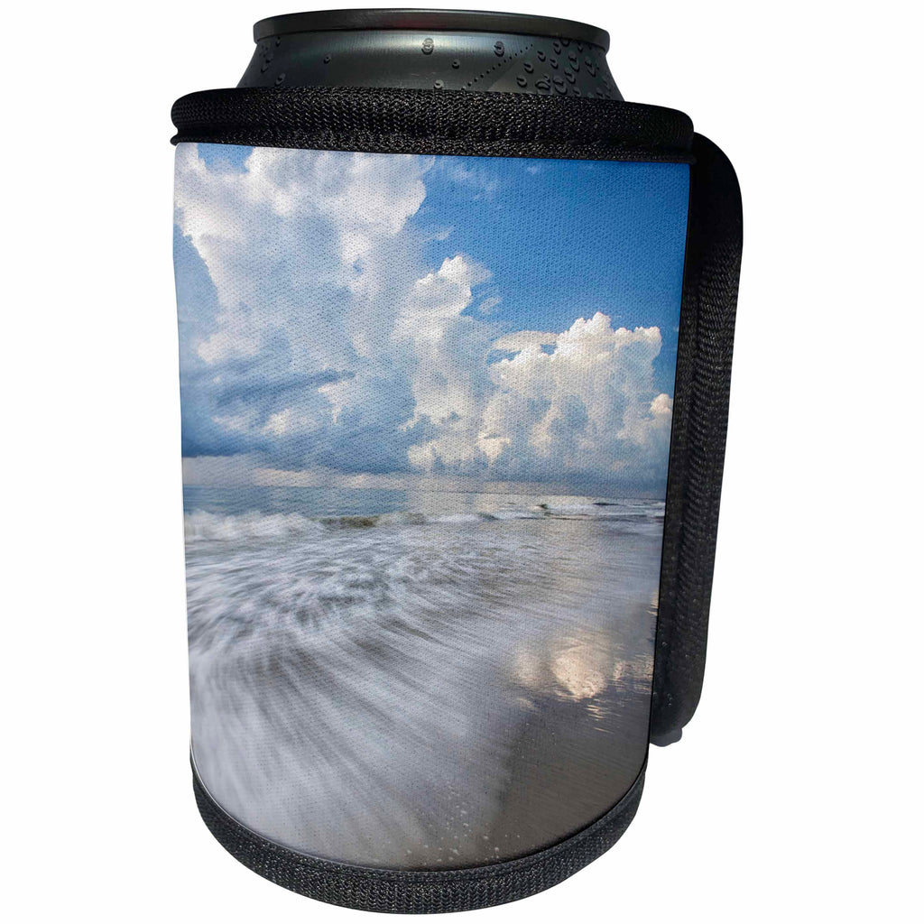 3dRose Danita Delimont - Beaches - Georgia, Tybee Island. Clouds and waves in morning light at the beach. - Can Cooler Bottle Wrap (cc_278910)
