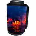 3dRose Danita Delimont - Volcanoes - Lava pours out into the ocean, Kilauea Volcano, Hawaii - Can Cooler Bottle Wrap (cc_278925)