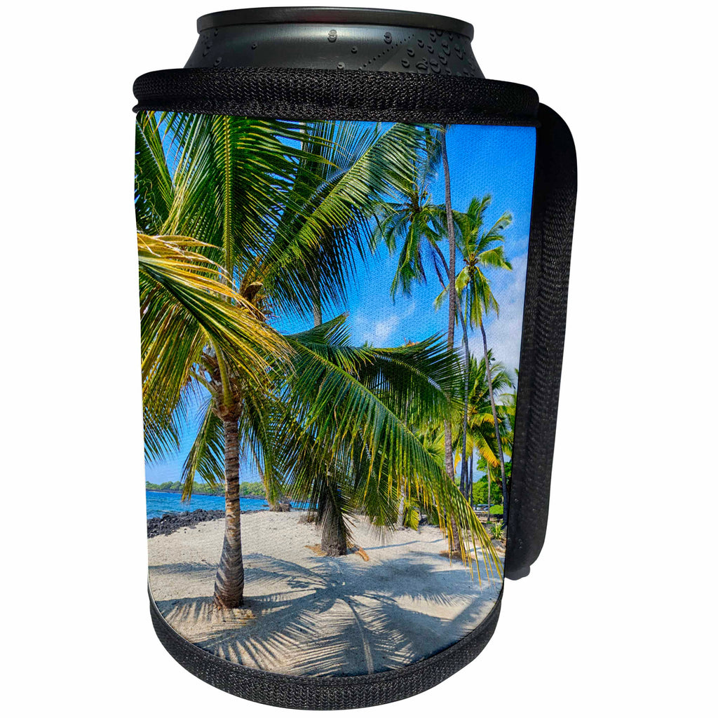 3dRose Danita Delimont - Beaches - Usa, Hawaii, Big Island. National Historic Park Puuhonua o Honaunau. - Can Cooler Bottle Wrap (cc_278928)