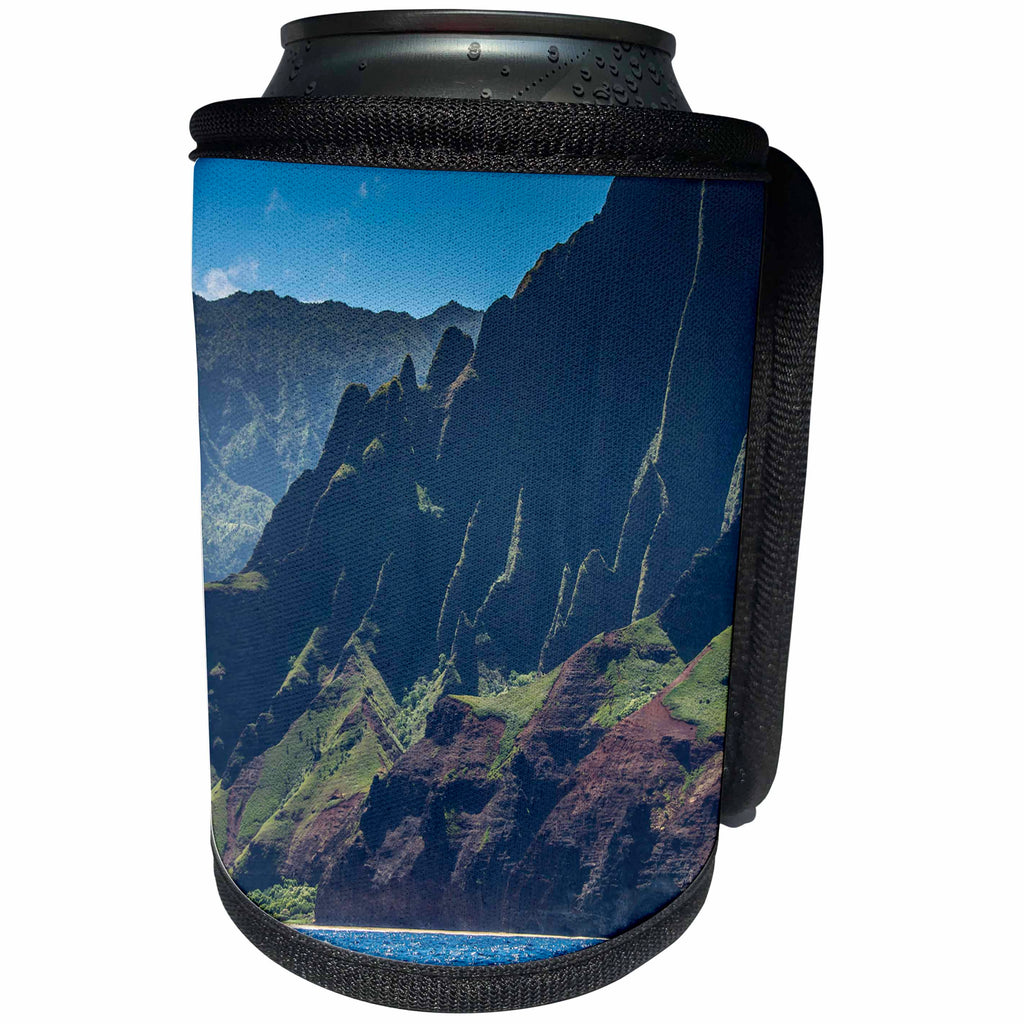 3dRose Danita Delimont - Mountains - Hawaii, Kauai, Napali Coast State Park, Pacific Ocean - Can Cooler Bottle Wrap (cc_278940)